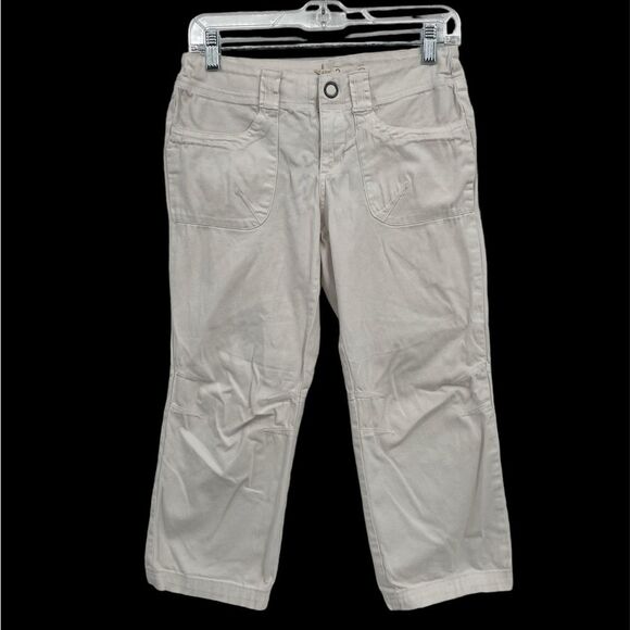Arizona Jean Co White Cropped Pants Capri Juniors 3 - Picture 1 of 8